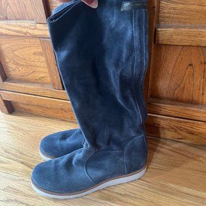 Blue Suede Riding Boots - Size 40/10